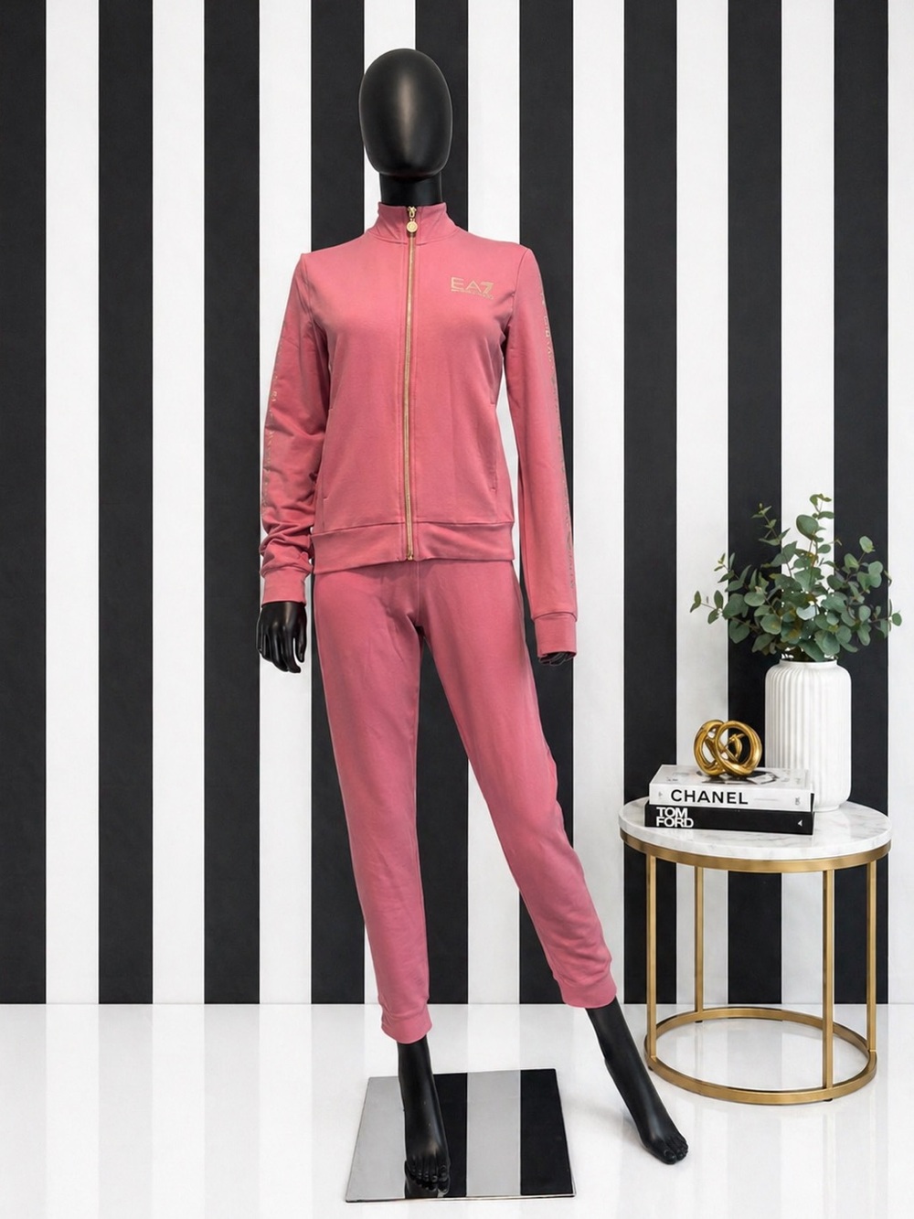 Women's Pink Tracksuit Pants in Muted Pink